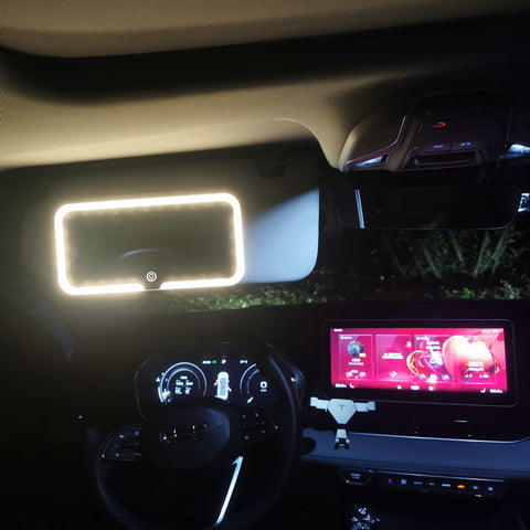 Car Sun Visor With Light Led Make-up Mirror