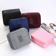 Portable Cosmetic Bag Waterproof Divider Multi-grid Pockets Toiletry Bags Travel Storage Handbags Women Make Up Bag