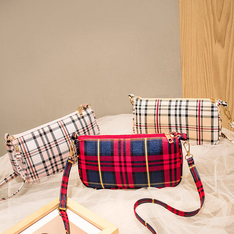 Women's Plaid Fashion Large Capacity Shoulder Bag