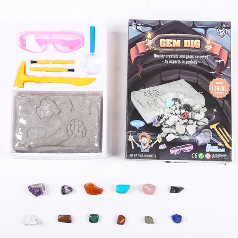 Gem Dig Kit Dig Up 17 Gems STEM Science &amp Educational Toys Make Great Kids Activities