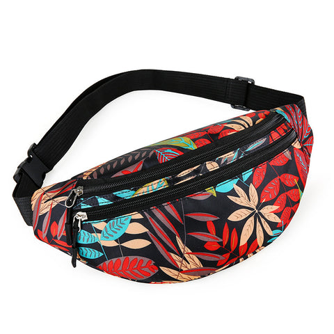 Women's Fashion Casual Nylon Multi-layer Waist Bag