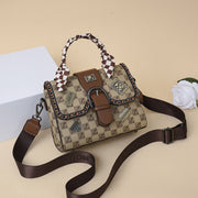 Women's Fashion Retro Printed Small Square Bag